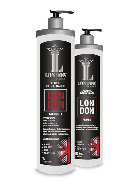 London Celebrity Fluido Restaurador 1 L + Shampoo London Celebrity 500 ml