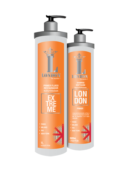 London Extreme Fluído Restaurador 1 L + Shampoo Deep Clean 500 ml